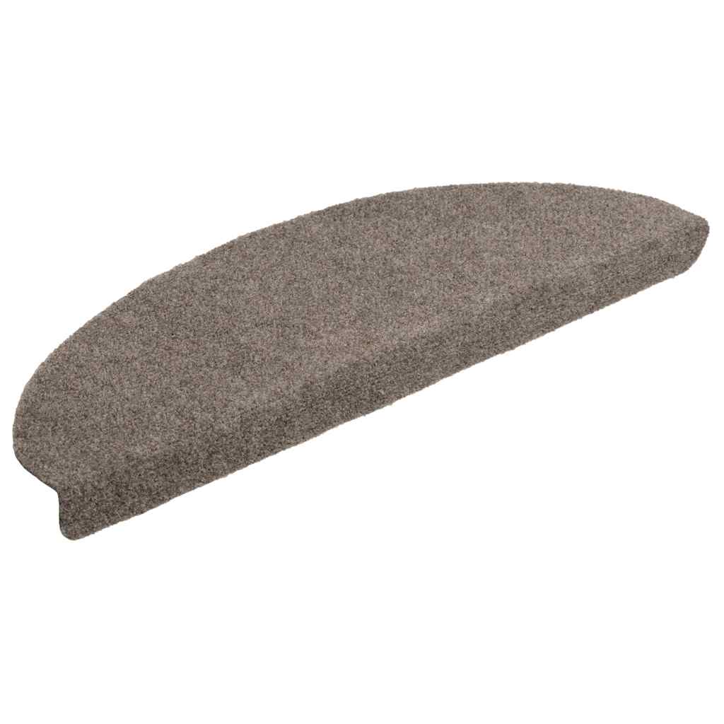 VidaXL Selbstklebende Treppenmatten, 5 Stück, 65 x 21 x 4 cm, Nadelfilz, cremefarben