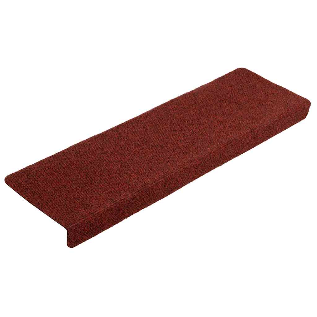 Vidaxl trapmatten zelfklevend 10 st 65x21x4 cm bordeaux rood