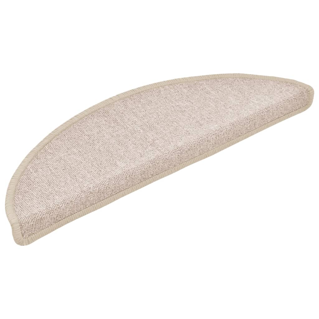 Vidaxl trapmatten 10 st 56x17x3 cm taupe halfrond