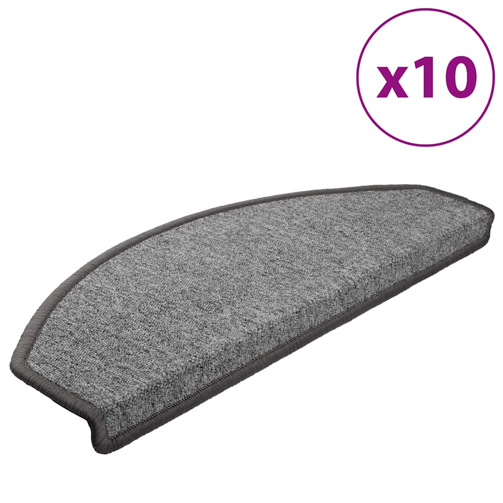 Vidaxx – Treppenmatten, 10 Stück, 65 x 24 x 4 cm, dunkelgrau