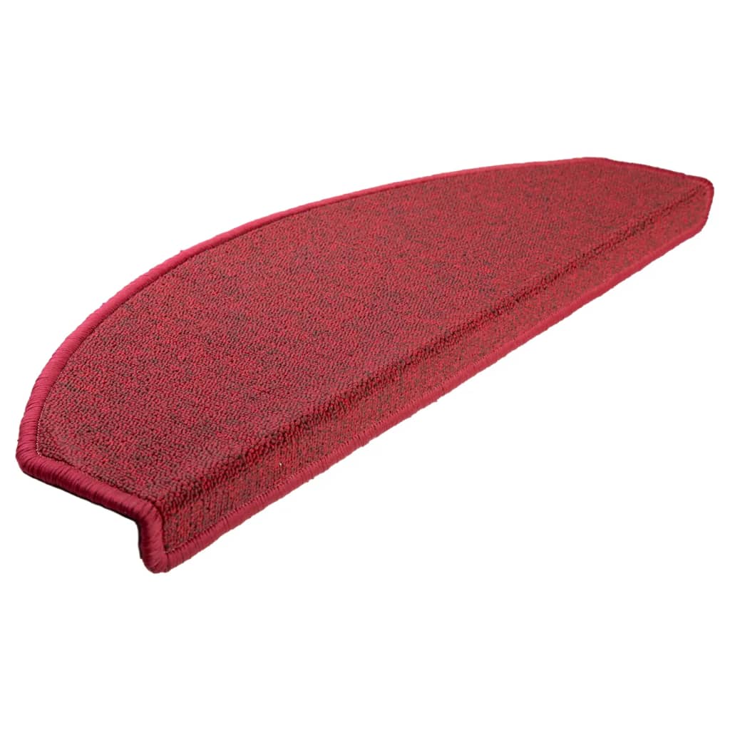 Vidaxl trapmatten 10 st 65x24x4 cm röd halfrond groot