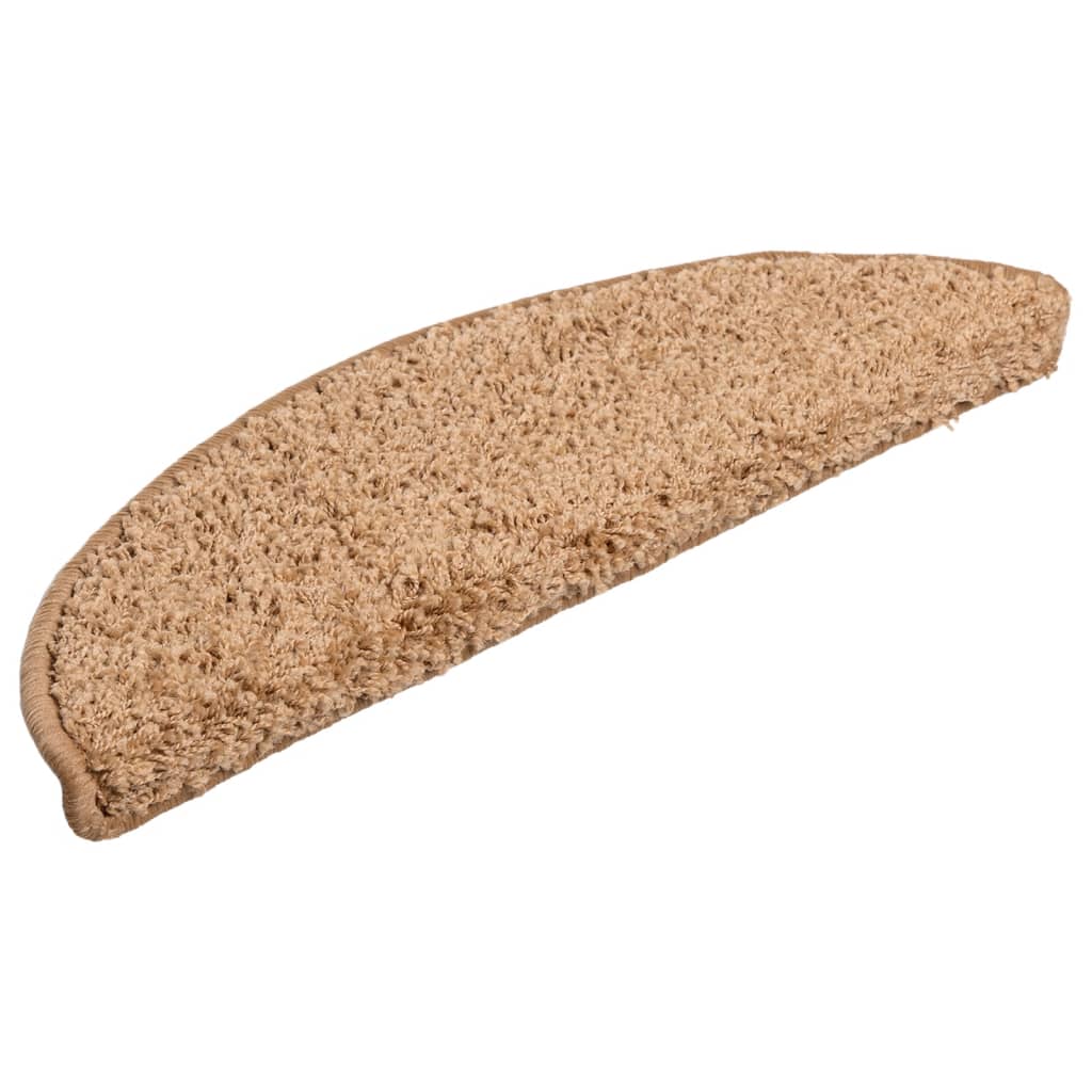 VidaXL Treppenmatten, 10 Stück, 56 x 17 x 3 cm, beige