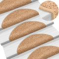 VidaXL Treppenmatten, 10 Stück, 56 x 17 x 3 cm, beige