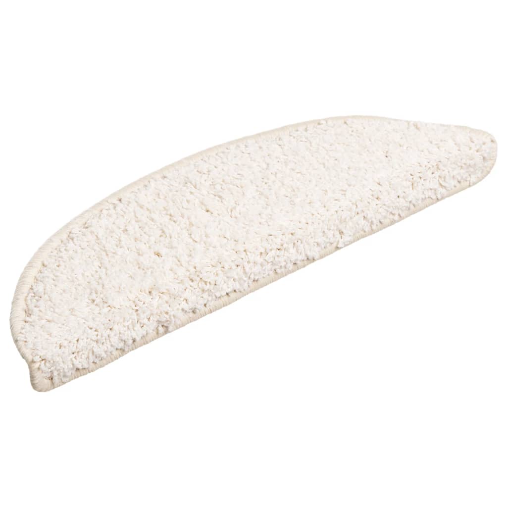 VidaXL Treppenmatten, 10 Stück, 56 x 17 x 3 cm, weiß