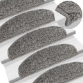 Vidaxl trapmatten 10 st 65x21x4 cm grijs halfrond groot