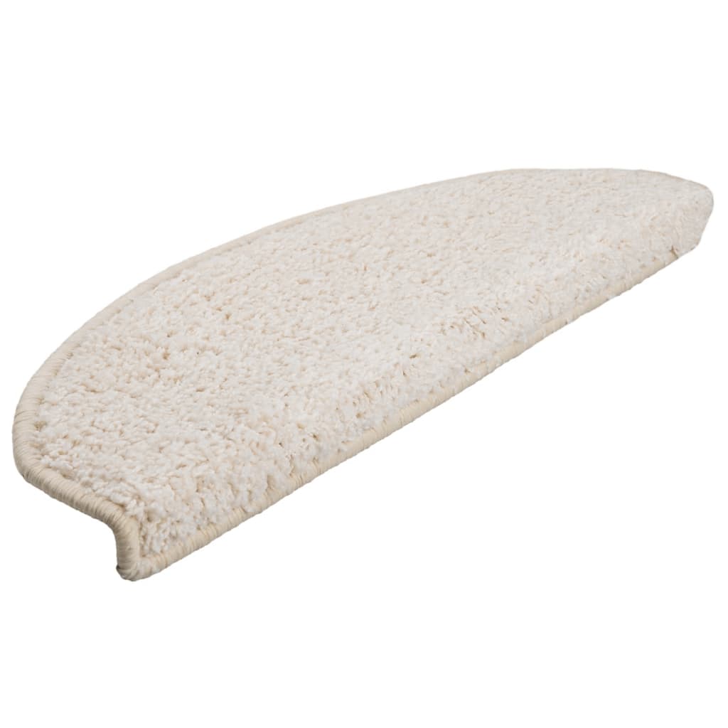 VidaXL Treppenmatten, 10 Stück, 65 x 21 x 4 cm, weiß