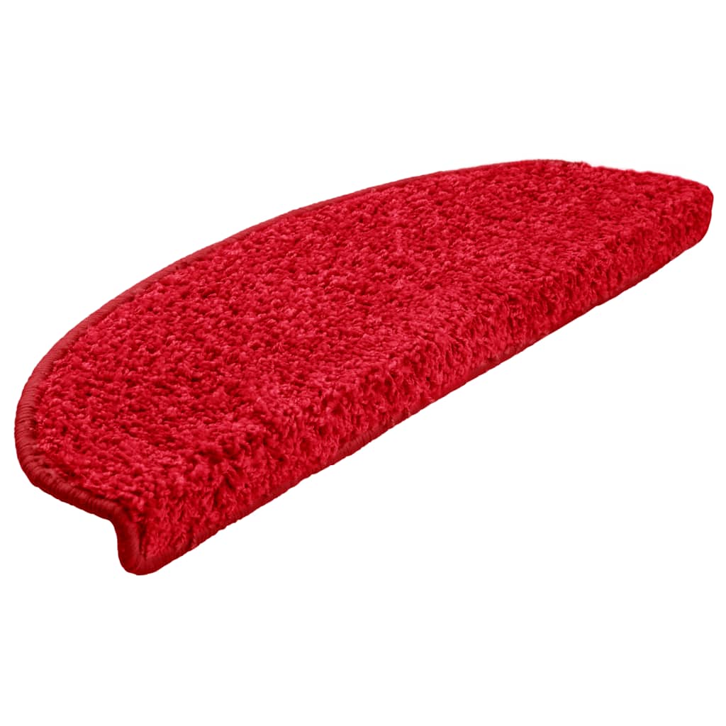 Vidaxl trapmatten 10 st 65x21x4 cm rood halfrond groot
