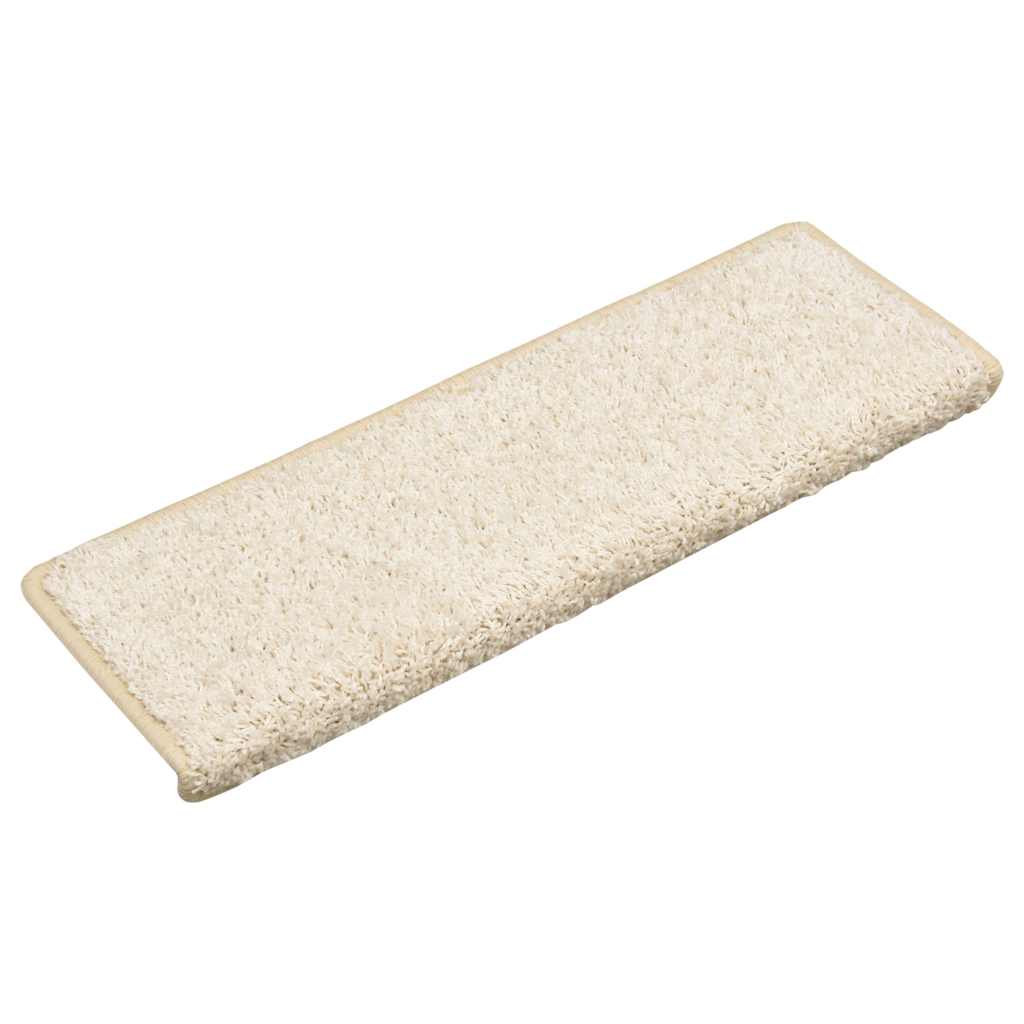 Vidaxl trapmatten 10 st 65x21x4 cm wit rechthoekige rand