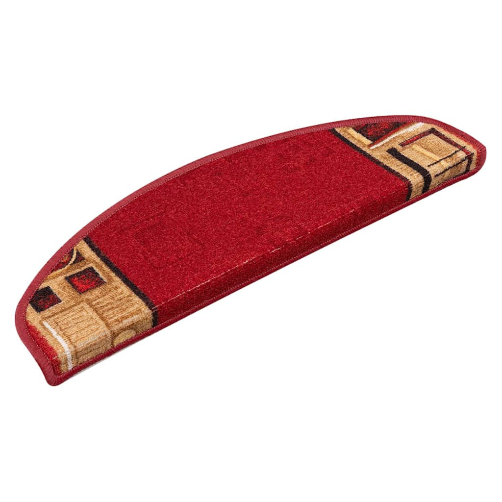 VidaXL Selbstklebende Treppenmatten, 5 Stück, 65 x 21 x 4 cm, Rot