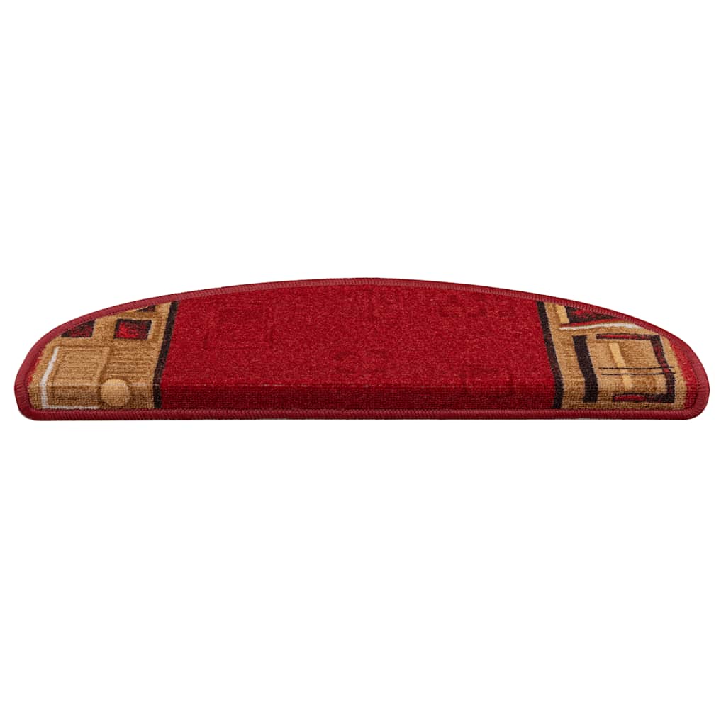 VidaXL Selbstklebende Treppenmatten, 5 Stück, 65 x 21 x 4 cm, Rot