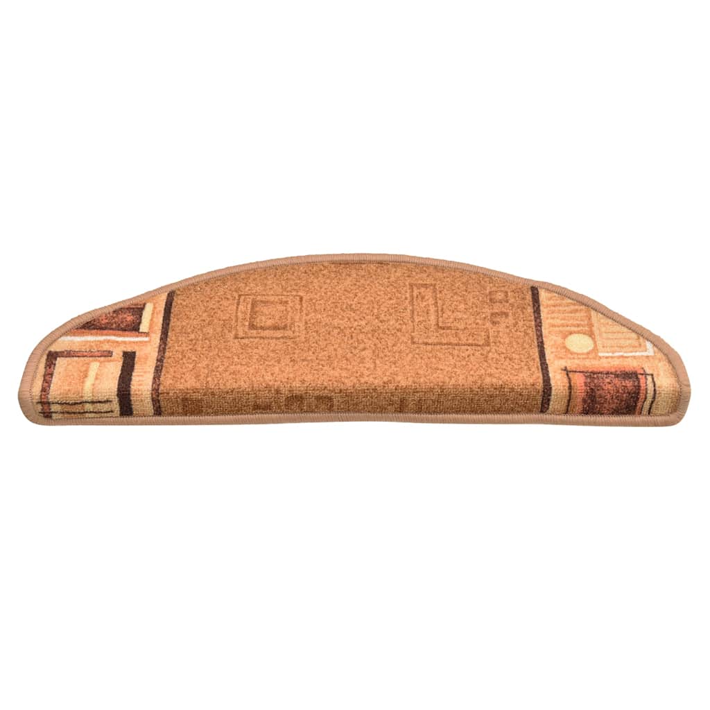 VidaXL Selbstklebende Treppenmatten, 10 Stück, 65 x 21 x 4 cm, Beige