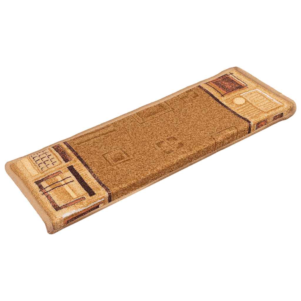 Vidaxl trapmatten zelfklevend 5 st 65x21x4 cm beige