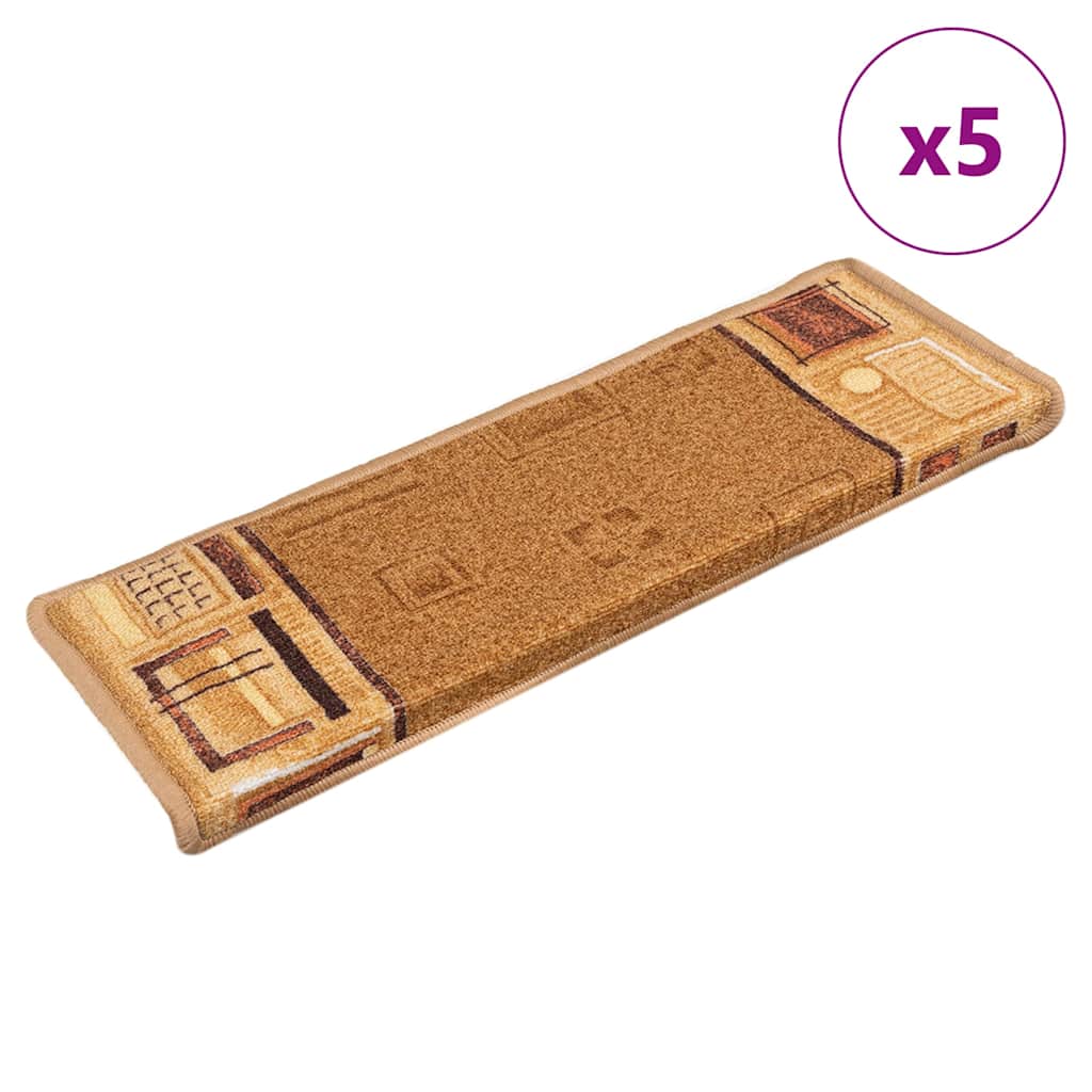 Vidaxxl -Treppen selbst -adhäsiv 5 ST 65x21x4 cm Beige