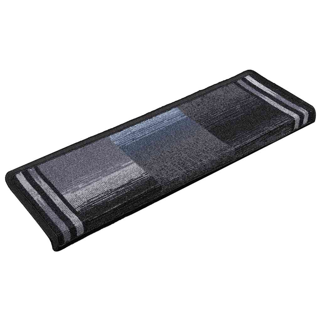 Vidaxl trapmatten zelfklevend 5 st 65x21x4 cm zwart en grijs
