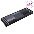 Vidaxl trapmatten zelfklevend 10 st 65x21x4 cm zwart en grijs