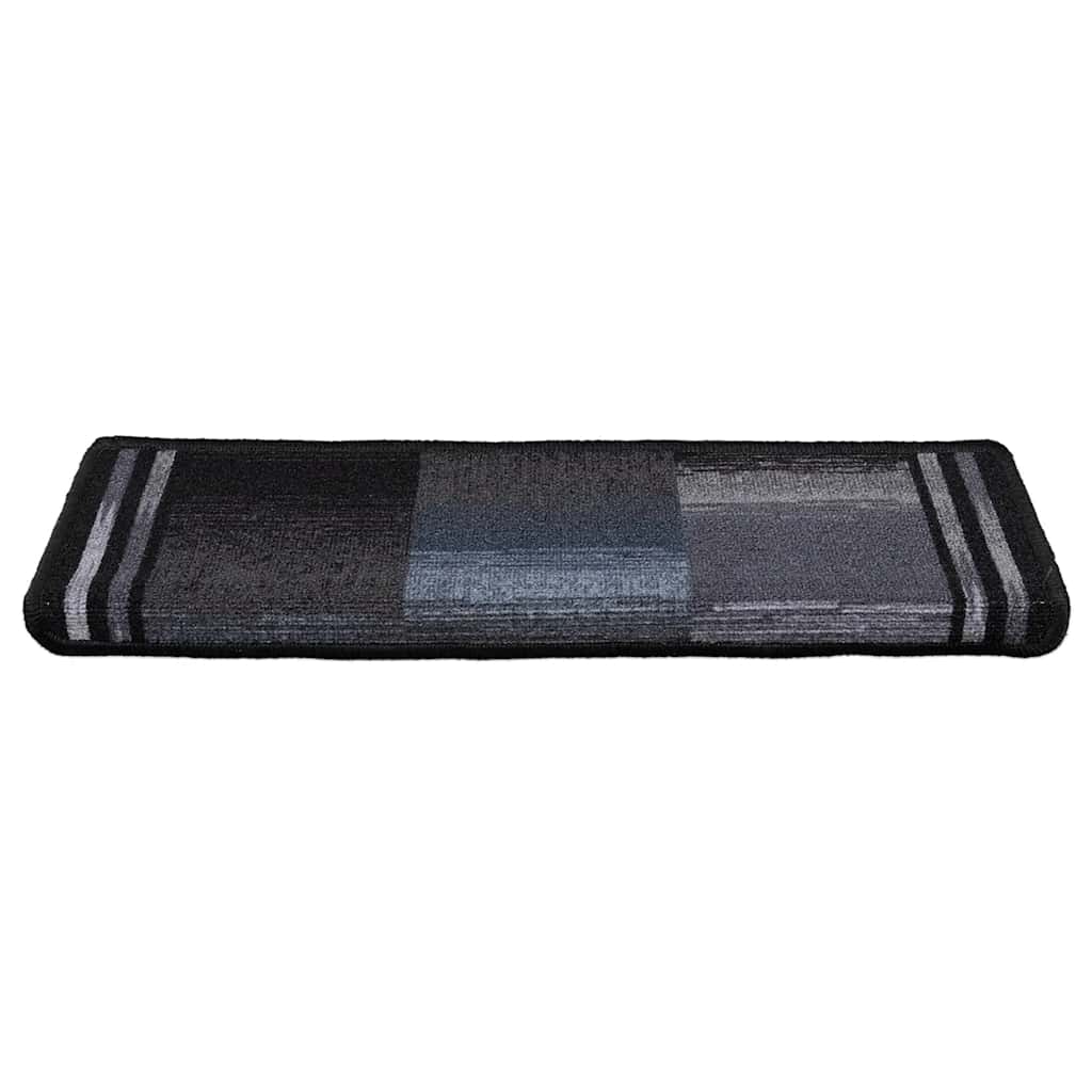 Vidaxl trapmatten zelfklevend 10 st 65x21x4 cm zwart en grijs