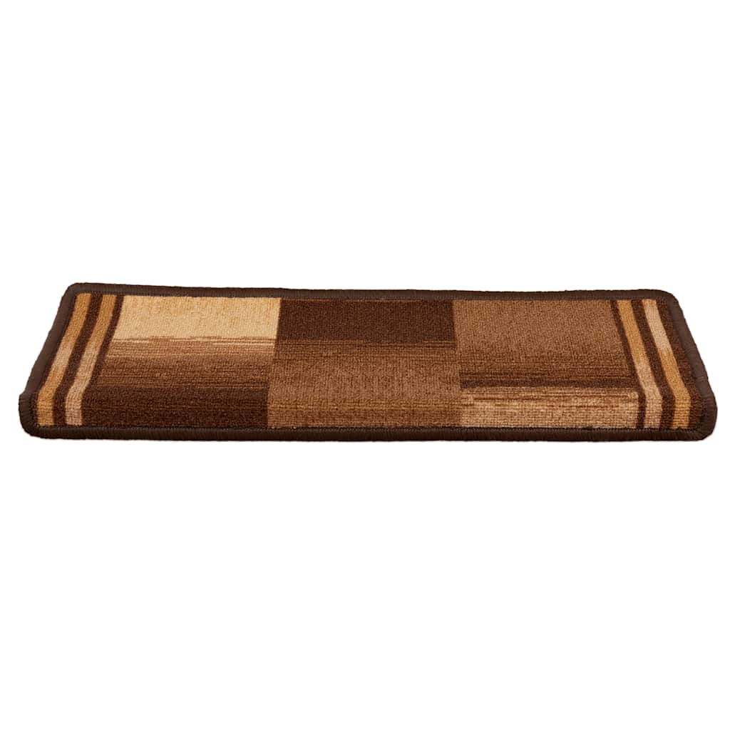 VidaXL Selbstklebende Treppenmatten, 5 Stück, 65 x 21 x 4 cm, Braun