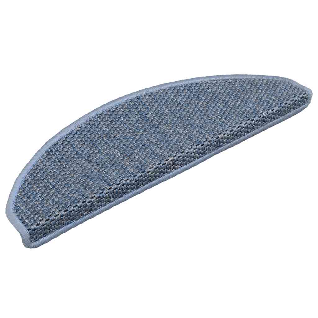 Vidaxl trapmatten zelfklevend 15 st sisal-look 65x21x4 cm blauw