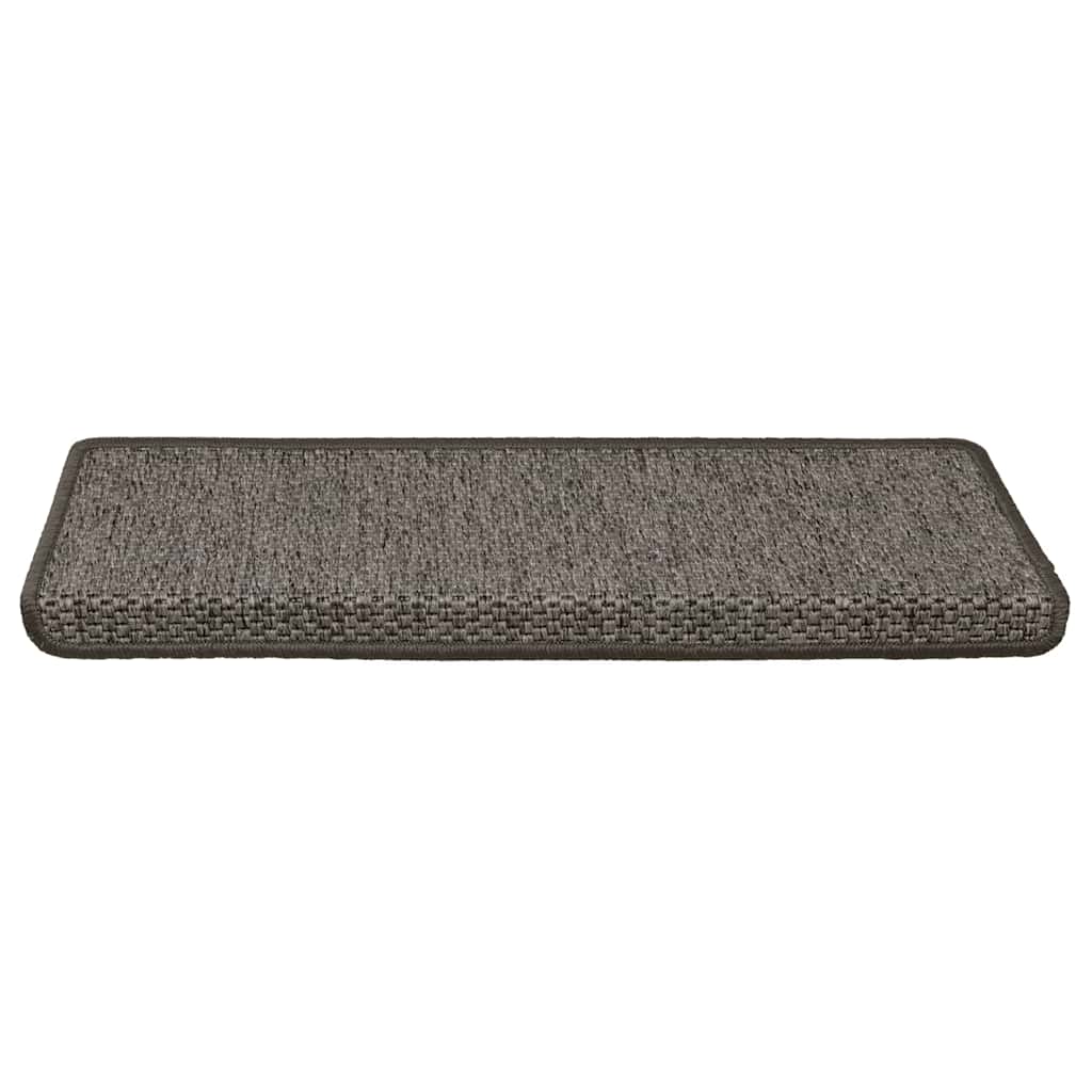 VidaXL Selbstklebende Treppenmatten, 15 Stück, Sisaloptik, 65 x 21 x 4 cm, Grau und Beige