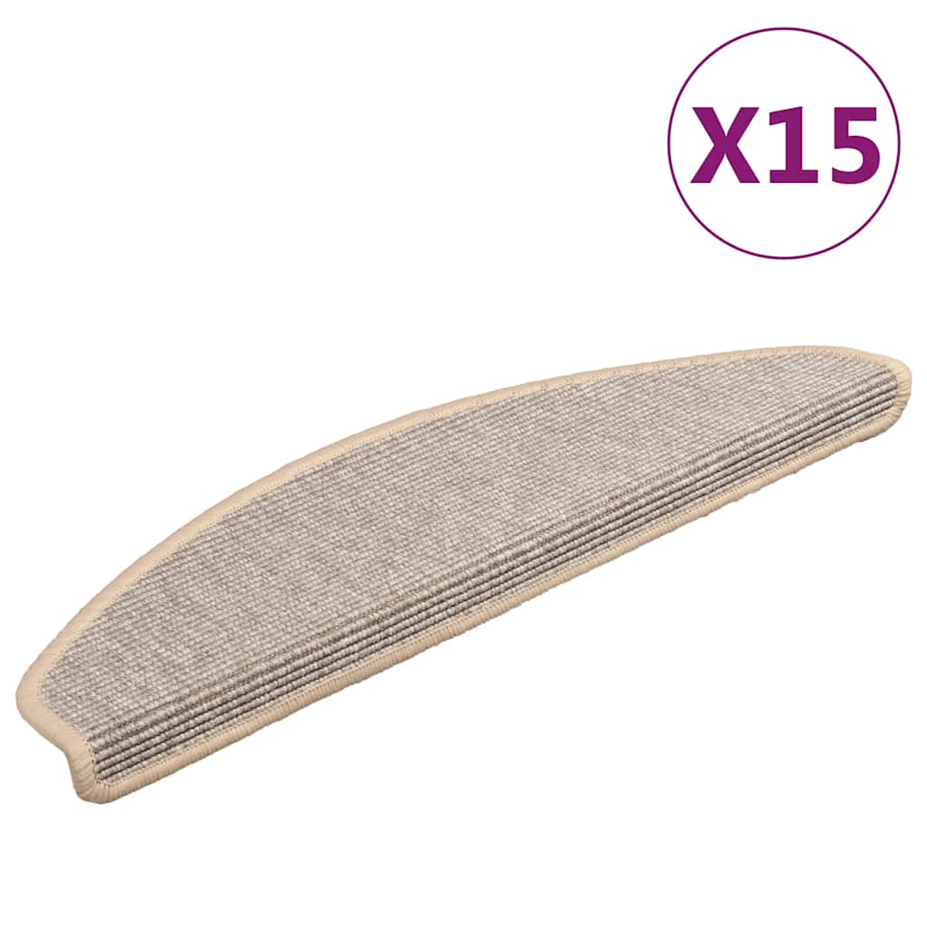 Vidaxl trapmatten 15 st 65x21x4 cm zilver halfrond groot