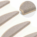 Vidaxl trapmatten 15 st 65x21x4 cm zilver halfrond groot