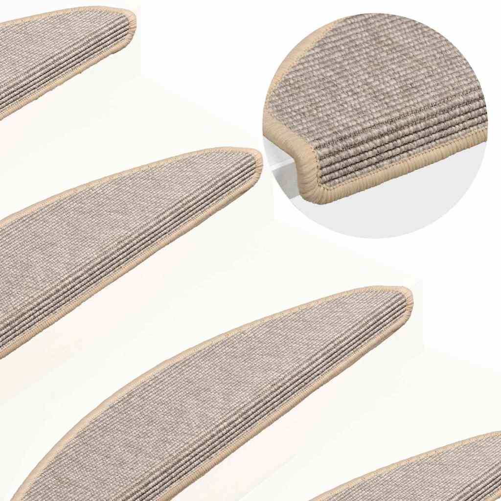 Vidaxl trapmatten 15 st 65x21x4 cm zilver halfrond groot