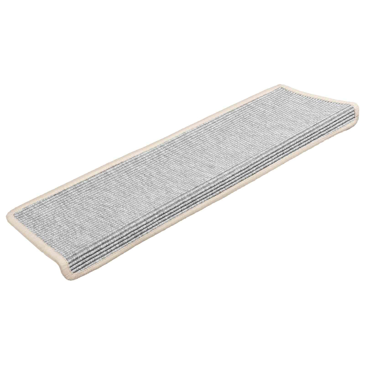 VidaXL Selbstklebende Treppenmatten, 15 Stück, 65 x 21 x 4 cm, silberfarben