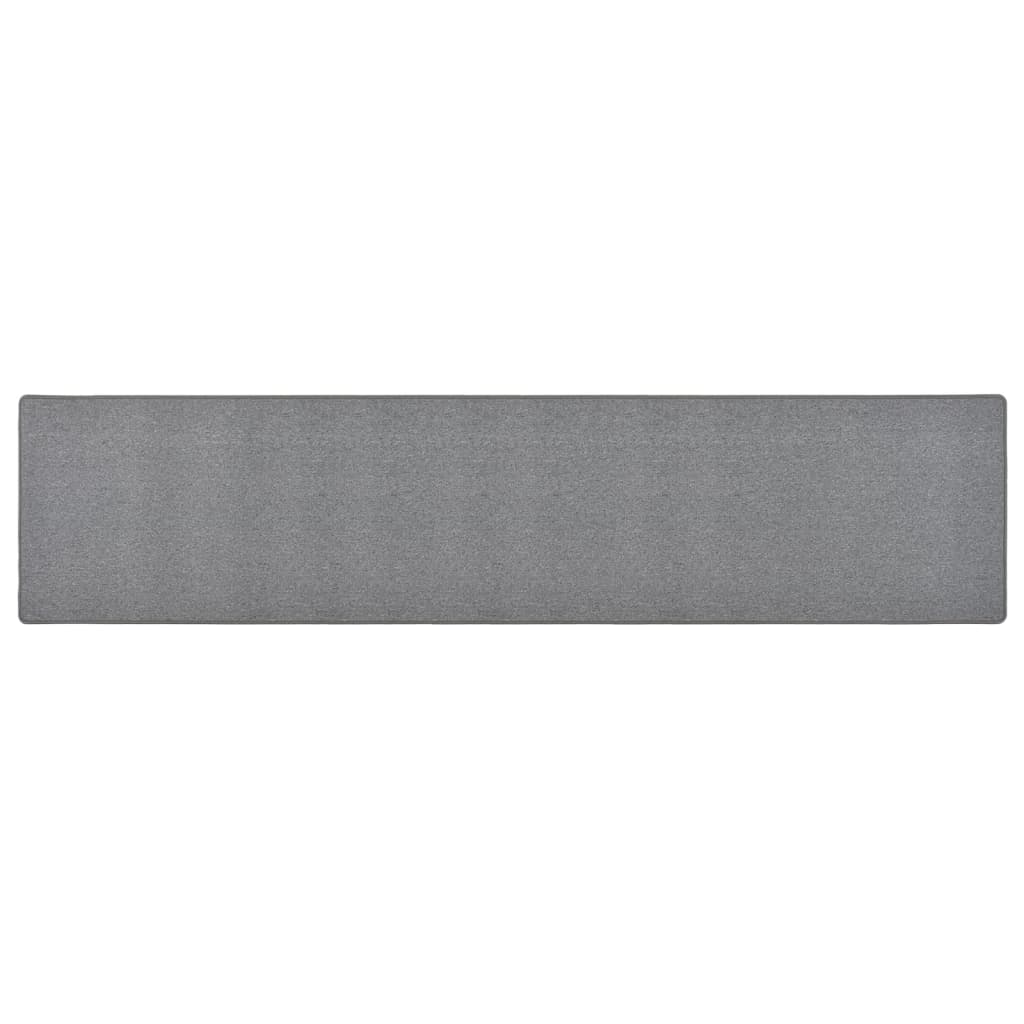VidaXL Teppichläufer 80x400 cm Dunkelgrau