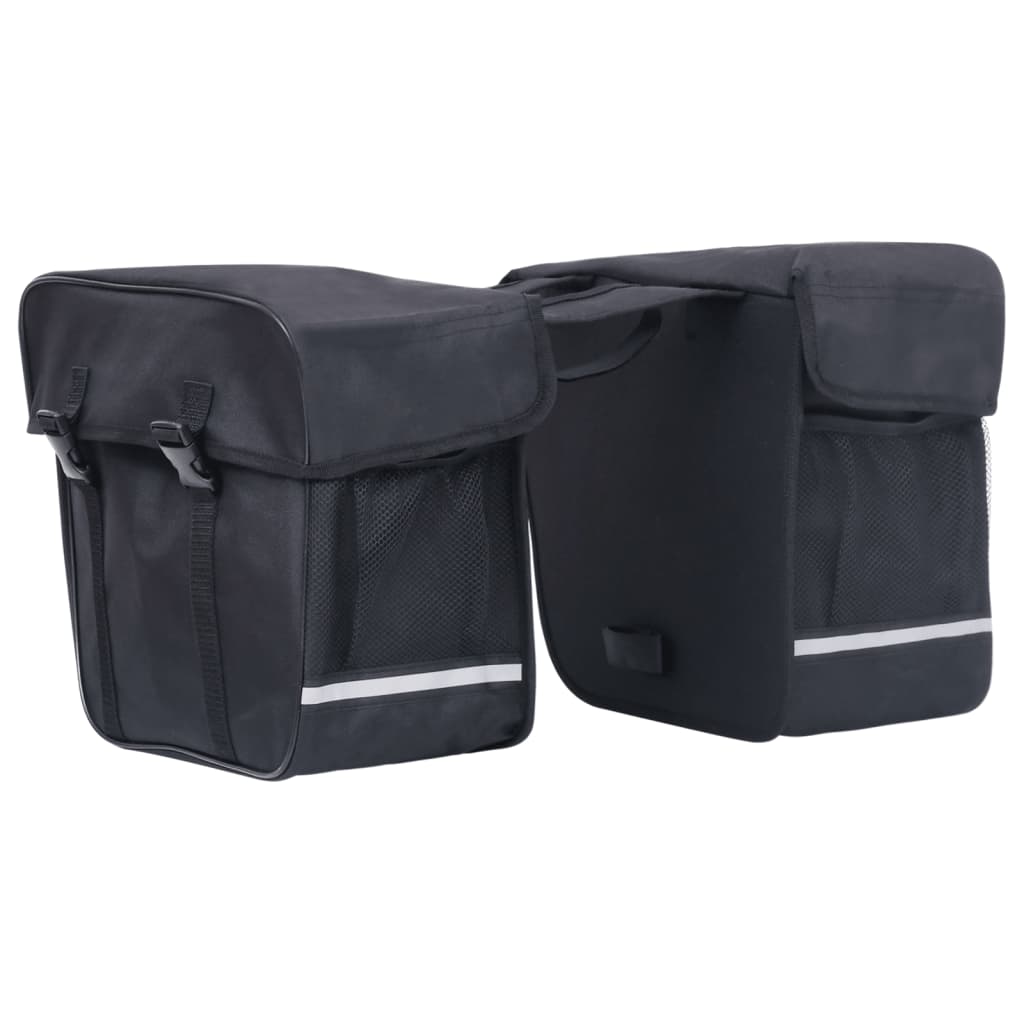 VidaXL Doppelte wasserdichte Fahrradtasche für Gepäckträger, 35 l, Schwarz