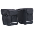 VidaXL Doppelte wasserdichte Fahrradtasche für Gepäckträger, 35 l, Schwarz