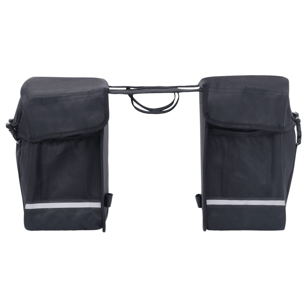 VidaXL Doppelte wasserdichte Fahrradtasche für Gepäckträger, 35 l, Schwarz