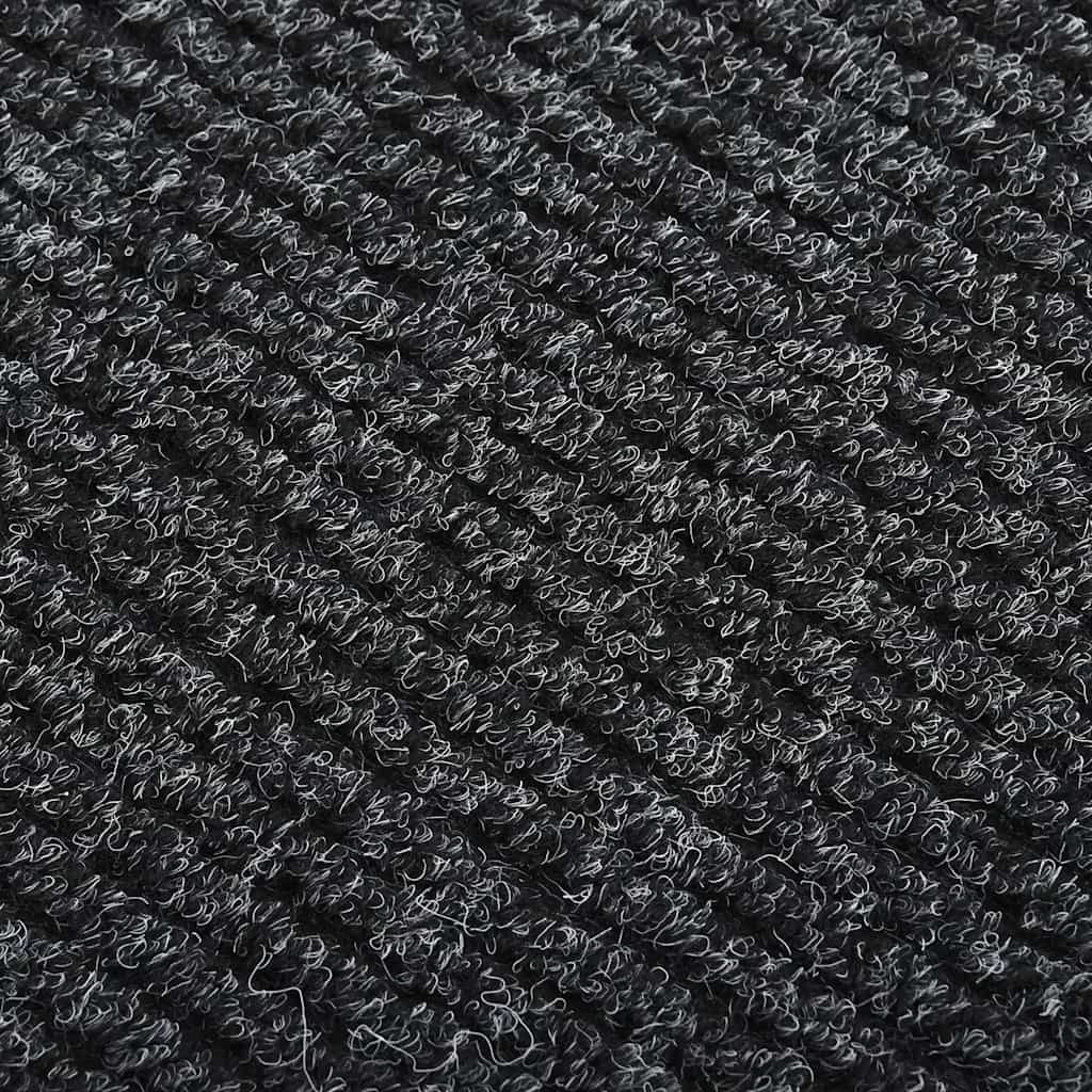 Vidaxl droogloopmat 100x500 cm antracietkleurig