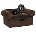 VidaXL Hundebank mit Schublade 75x50x38 cm Plüsch Braun