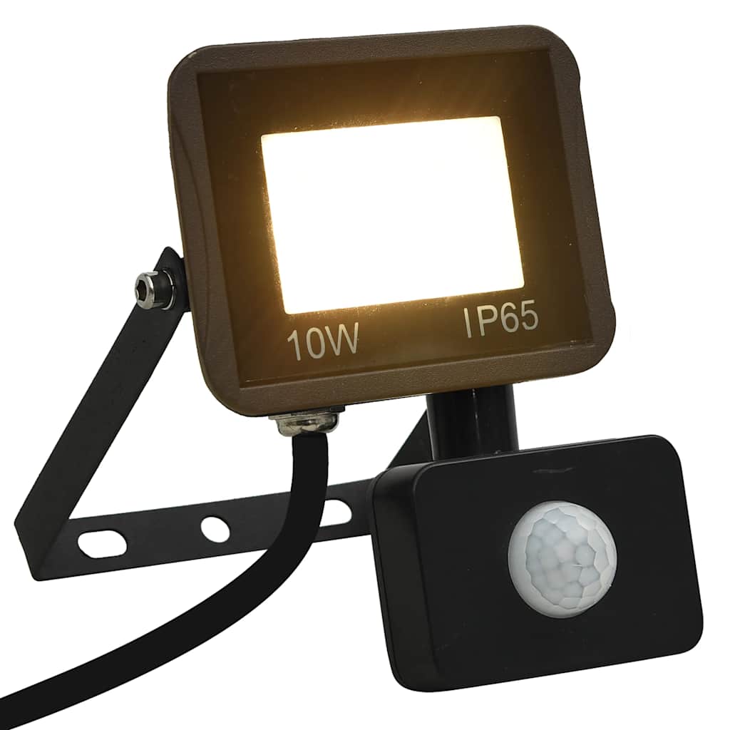 VidaXL Strahler mit Sensor-LED, 10 W, warmweiß