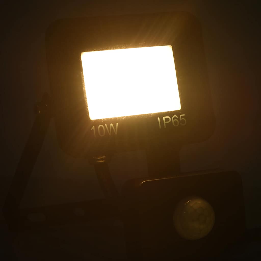 VidaXL Strahler mit Sensor-LED, 10 W, warmweiß