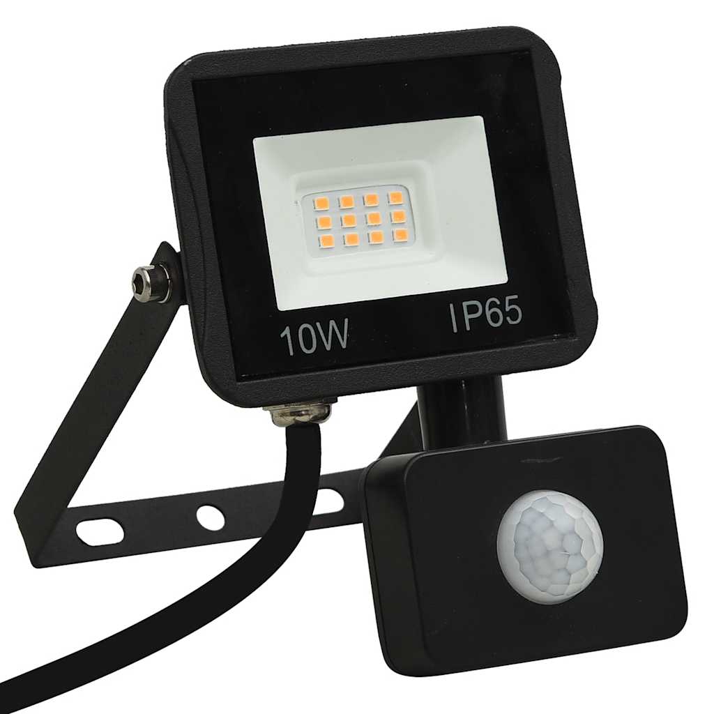 VidaXL Strahler mit Sensor-LED, 10 W, warmweiß