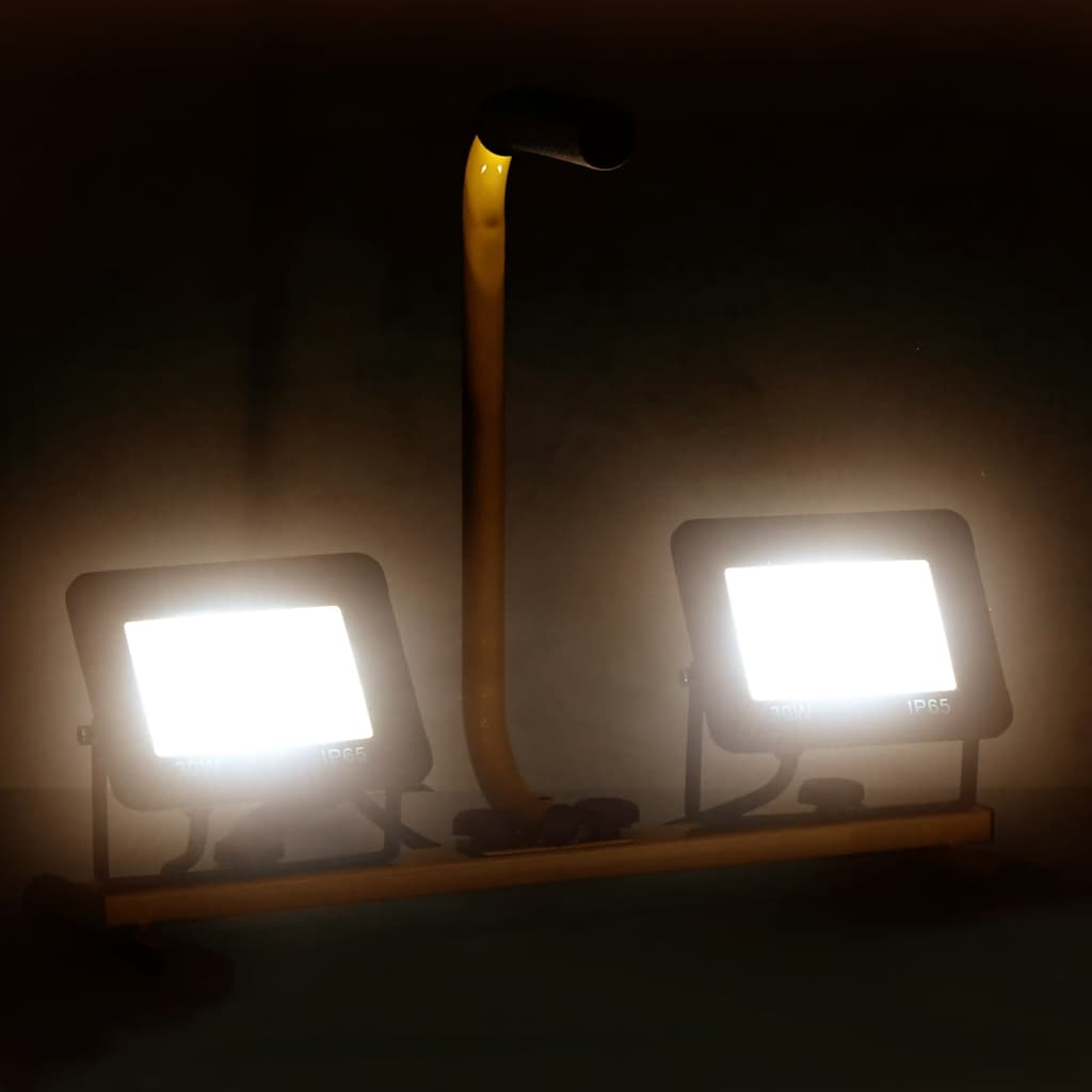 VidaXL LED-Spot mit Griff, 2 x 30 W, warmweiß