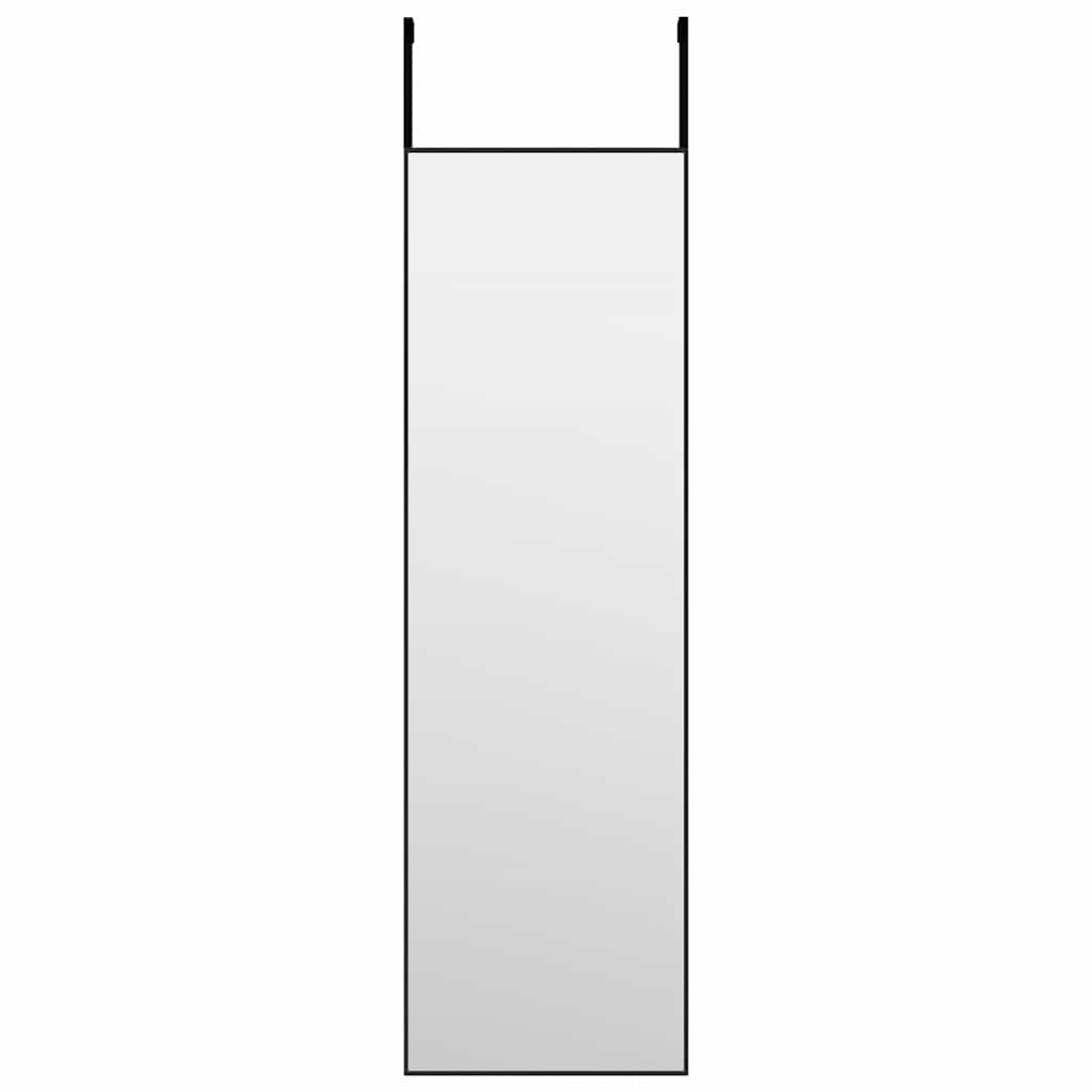 Vidaxl deurspiegel 30x100 cm glas en aluminium zwart