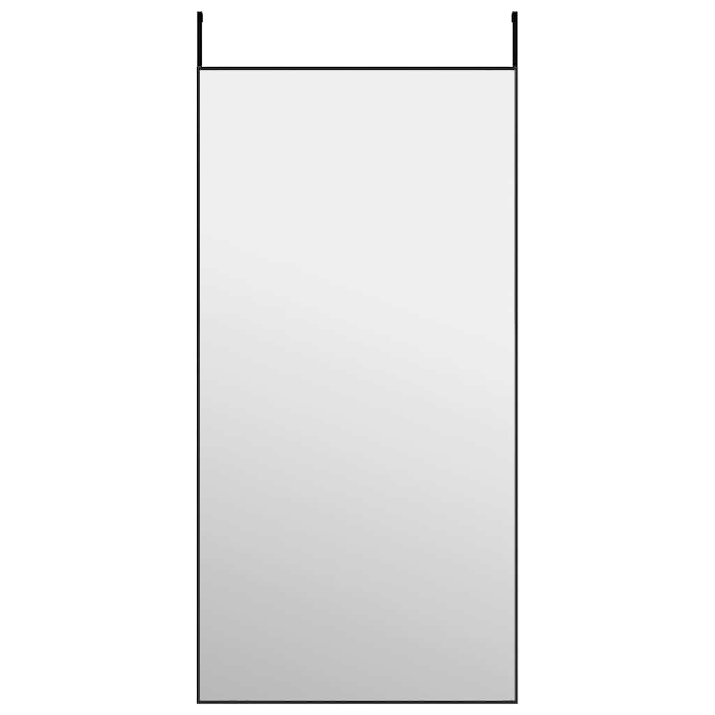 Vidaxl deurspiegel 50x100 cm glas en aluminium zwart
