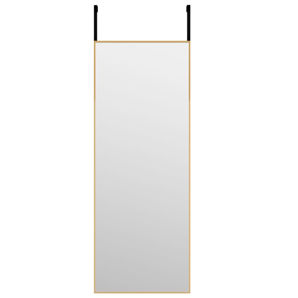 VidaXL Türspiegel 30x80 cm Glas und Aluminium goldfarben
