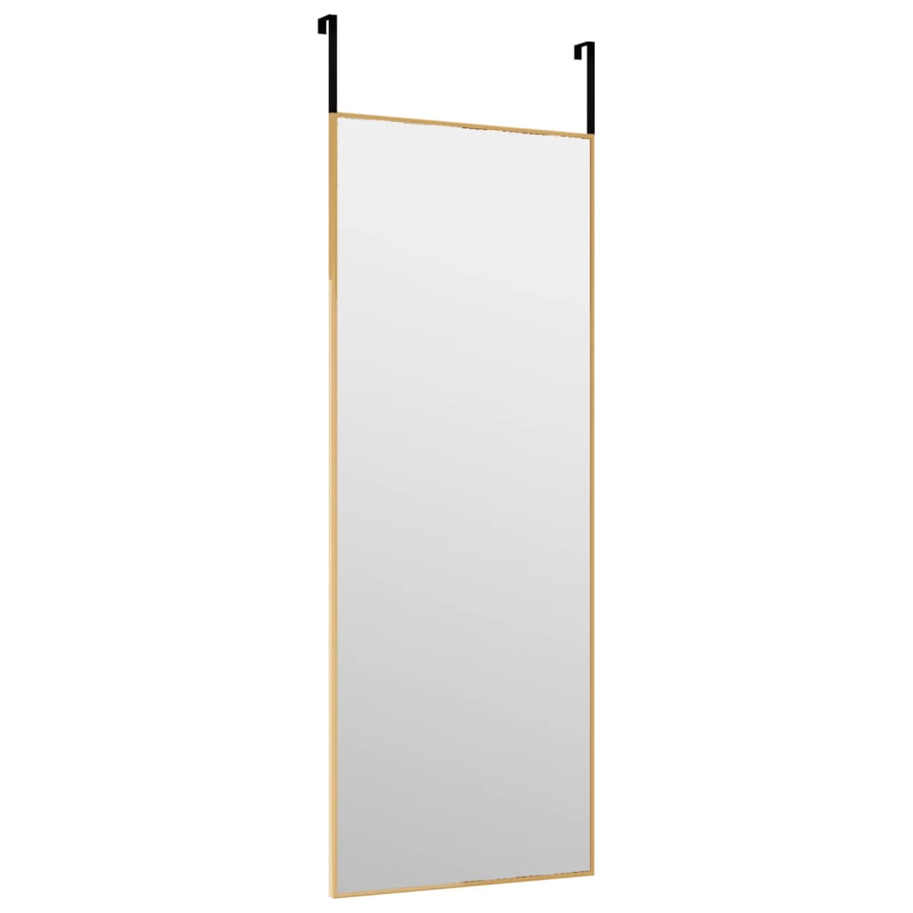 VidaXL Türspiegel 30x80 cm Glas und Aluminium goldfarben