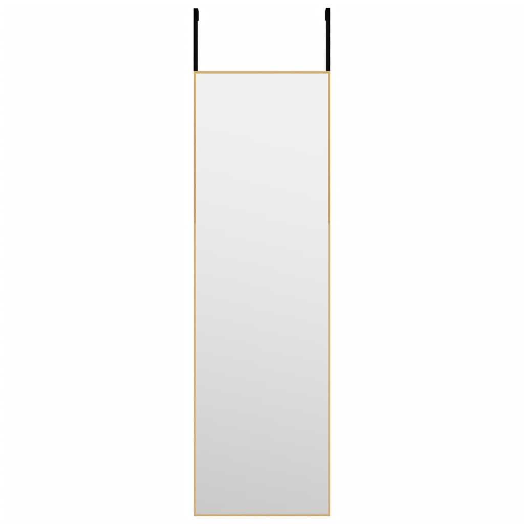 VidaXL Türspiegel 30x100 cm Glas und Aluminium goldfarben