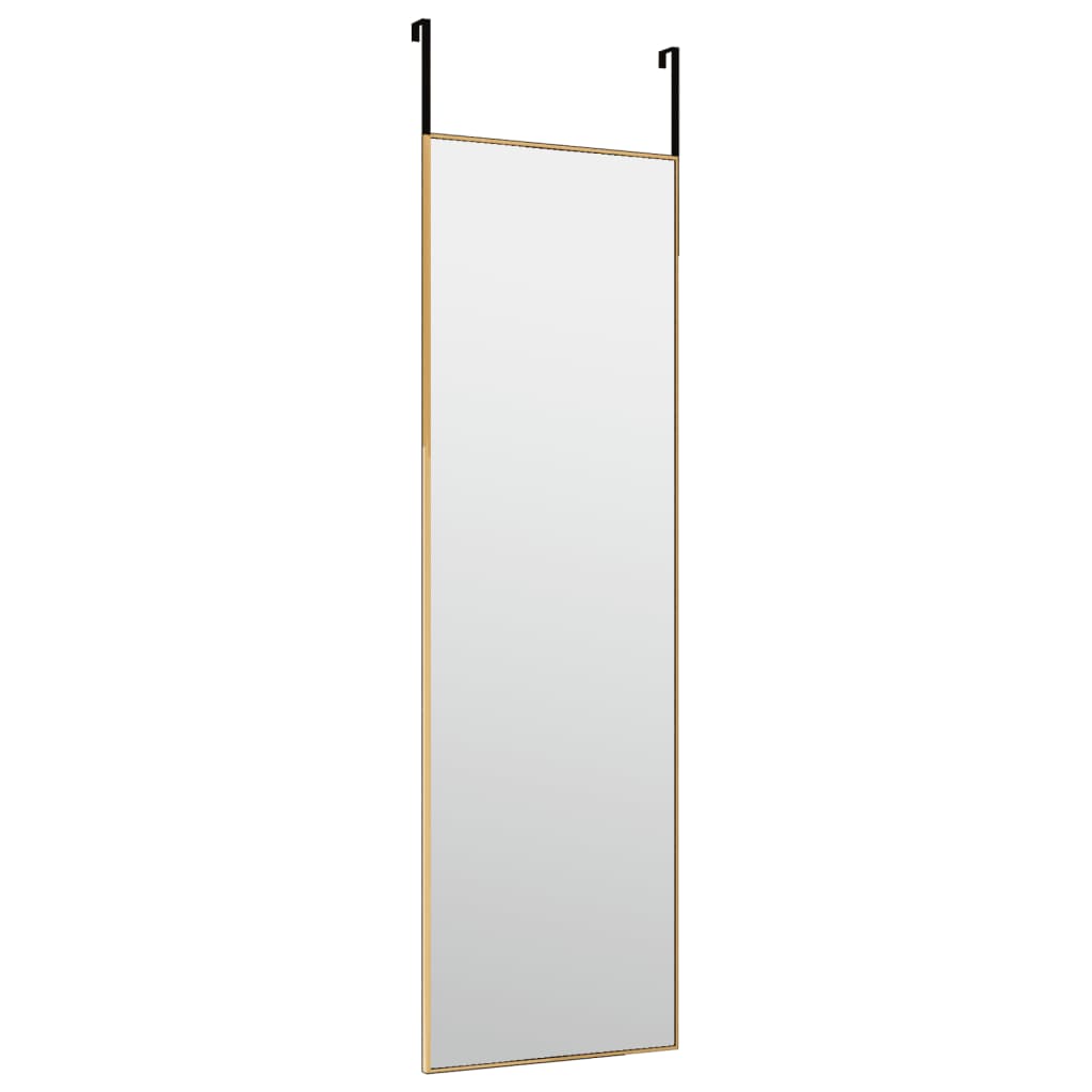 VidaXL Türspiegel 30x100 cm Glas und Aluminium goldfarben