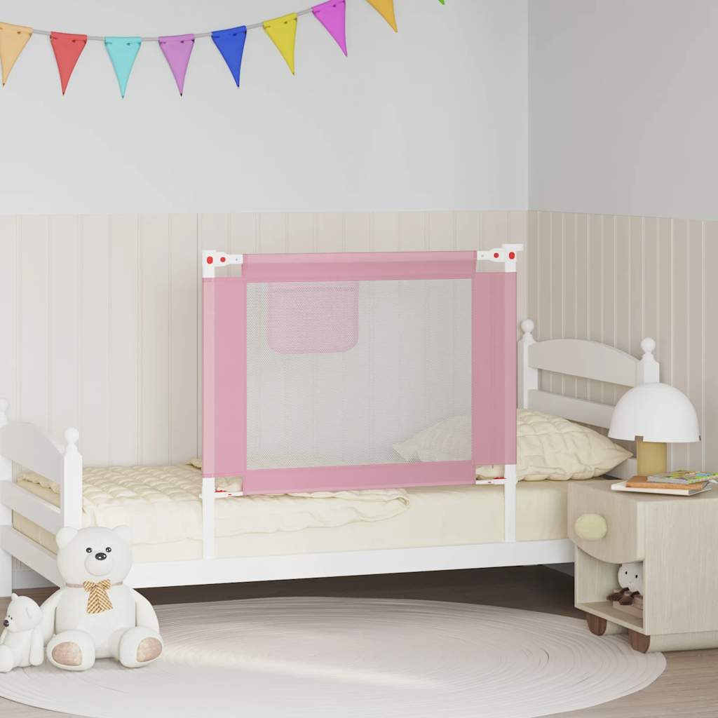 Vidaxl bedhekje peuter 90x25 cm stof roze