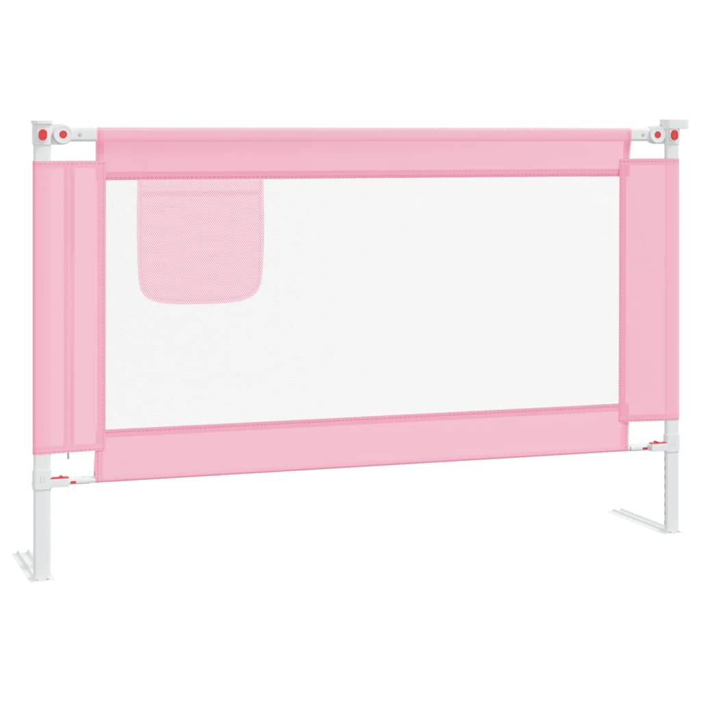 VidaXL Kinderbettgitter 120x25 cm Stoff Rosa