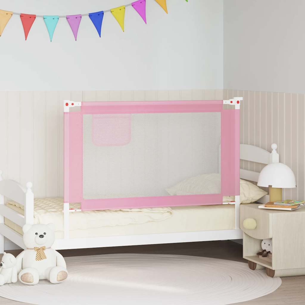 VidaXL Kinderbettgitter 120x25 cm Stoff Rosa