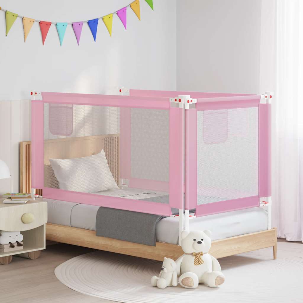 Vidaxl bedhekje peuter 150x25 cm stof roze