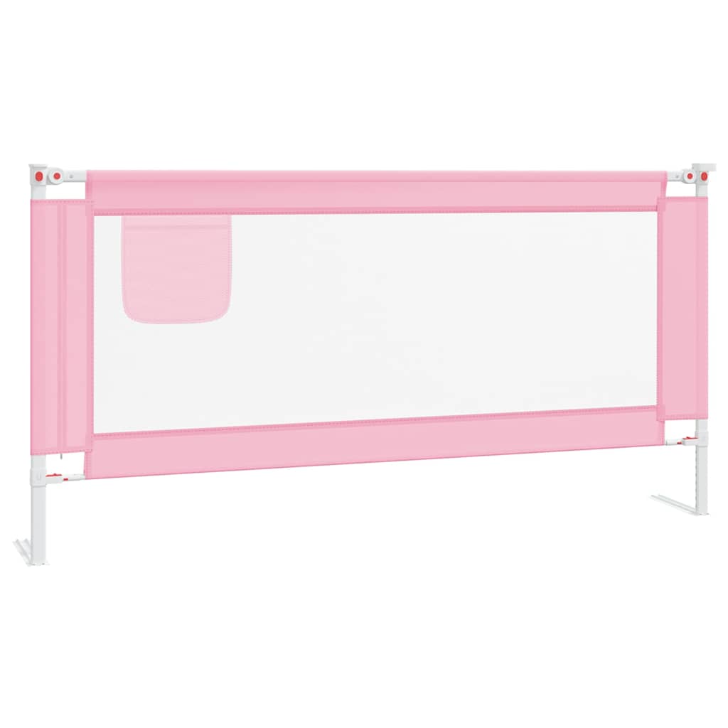 VidaXL Kinderbettgitter 180x25 cm Stoff Rosa