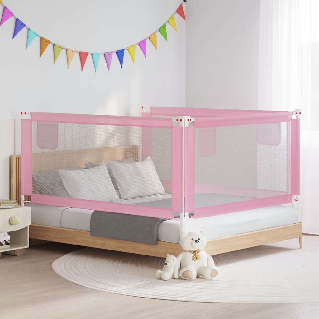 VidaXL Kinderbettgitter 180x25 cm Stoff Rosa