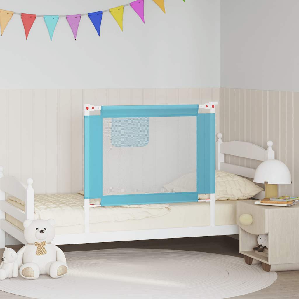 Vidaxl bedhekje peuter 90x25 cm stof blauw